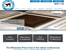 Tablet Screenshot of milwaukeepressclub.org